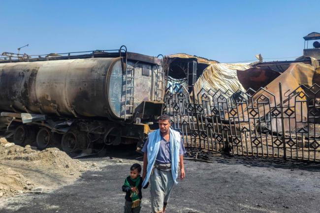 也门萨那遭以色列空袭后画面曝光