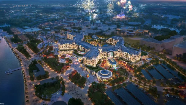 上海迪士尼度假区第四座主题酒店效果图。