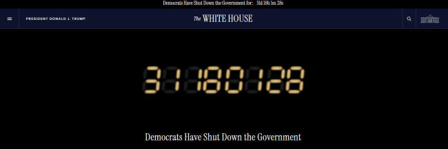 还有3天追平最长纪录 美政府“停摆”仍在持续