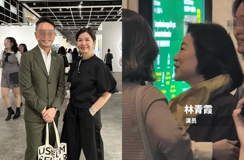 锺楚红、林青霞现身「巴塞尔艺术展香港展会」。（图／翻摄自小红书）