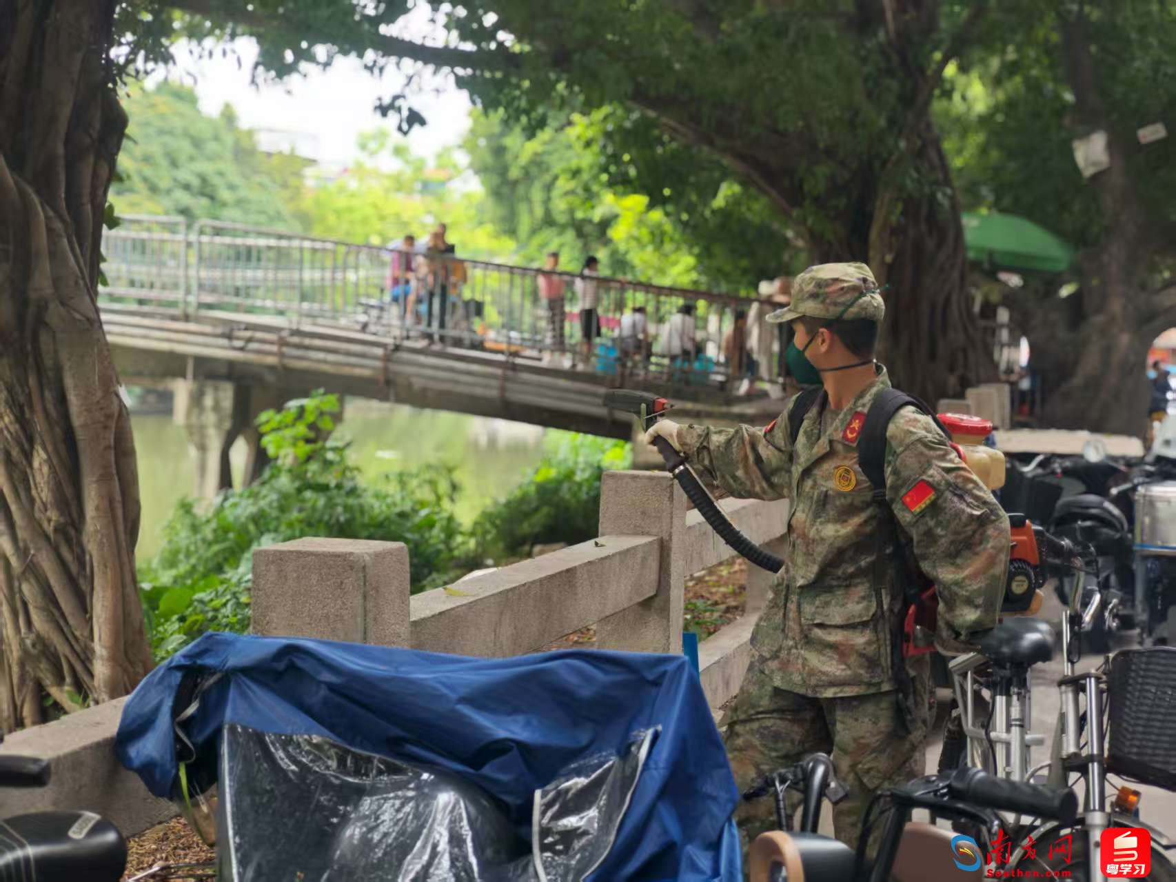 海珠区基干民兵驰援街道抗疫