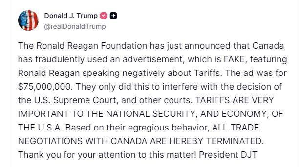 特朗普指责加拿大欺诈