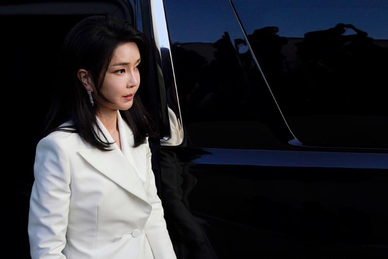 韩国第一夫人金建希。美联社 韩国第一夫人金建希。美联社