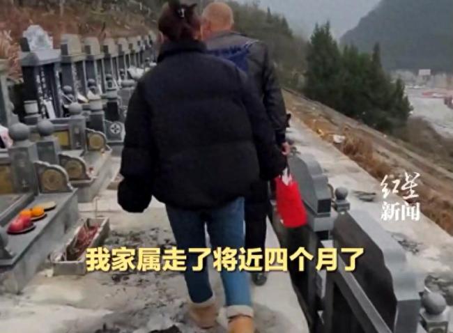 老伴去世4个月大爷每天去墓前看望