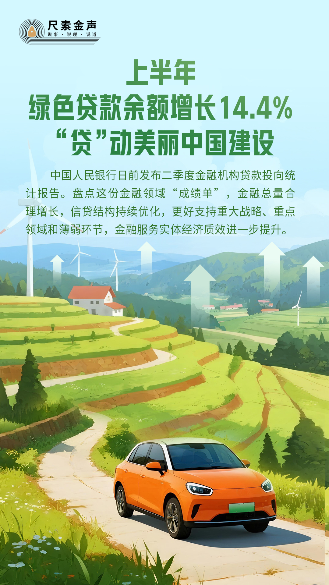 尺素金声丨上半年绿色贷款余额增长14.4%,“贷”动美丽中国建设 尺素金声丨上半年绿色贷款余额增长14.4%,“贷”动美丽中国建设